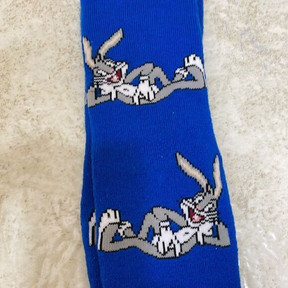 VINTAGE NEW WITHOUT TAGS LOONEY TUNES BUGS BUNNY SLIPPER SOX - Picture 2 of 4